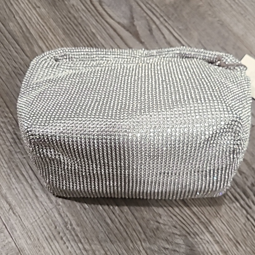 A New Day Mia Mille Silver Crystal Mesh Handbag - Picture 4 of 5